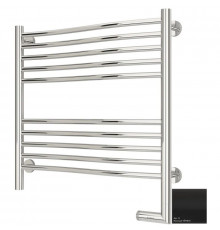 Полотенцесушитель электрический 600х600 черный матовый МЭМ правый Сунержа Флюид 2.0 31-5221-6060