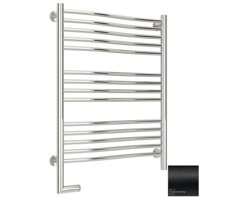 Купить Полотенцесушитель электрический 800х600 темный титан муар МЭМ левый Сунержа Флюид 2.0 15-5220-8060 в магазине сантехники Santeh-Crystal.ru