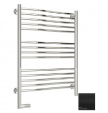 Полотенцесушитель электрический 800х600 черный матовый МЭМ левый Сунержа Флюид 2.0 31-5220-8060