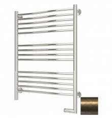 Полотенцесушитель электрический 800х600 состаренная бронза МЭМ правый Сунержа Флюид 2.0 05-5221-8060