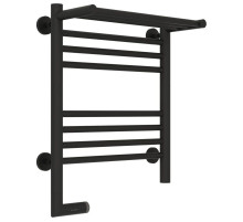 Полотенцесушитель электрический 500х400 темный титан муар МЭМ левый Сунержа Богема с полкой 2.0 15-5206-5040