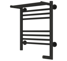 Полотенцесушитель электрический 500х400 темный титан муар МЭМ правый Сунержа Богема с полкой 2.0 15-5207-5040