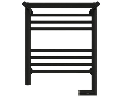 Заказать Полотенцесушитель электрический 500х400 черный матовый МЭМ правый Сунержа Богема с полкой 2.0 31-5207-5040 в магазине сантехники Santeh-Crystal.ru