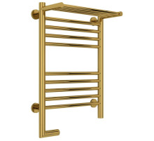 Полотенцесушитель электрический 600х400 золотой МЭМ левый Сунержа Богема с полкой 2.0 03-5206-6040