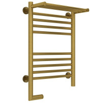 Полотенцесушитель электрический 600х400 состаренная латунь МЭМ левый Сунержа Богема с полкой 2.0 051-5206-6040