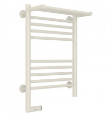 Полотенцесушитель электрический 600х400 античное белое золото МЭМ левый Сунержа Богема с полкой 2.0 10-5206-6040