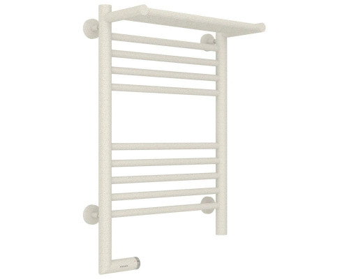 Заказать Полотенцесушитель электрический 600х400 античное белое золото МЭМ левый Сунержа Богема с полкой 2.0 10-5206-6040 в магазине сантехники Santeh-Crystal.ru