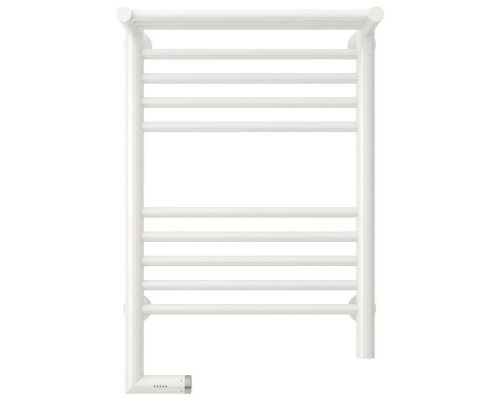 Приобрести Полотенцесушитель электрический 600х400 белый глянец МЭМ левый Сунержа Богема с полкой 2.0 12-5206-6040 в магазине сантехники Santeh-Crystal.ru