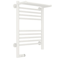 Полотенцесушитель электрический 600х400 белый глянец МЭМ левый Сунержа Богема с полкой 2.0 12-5206-6040