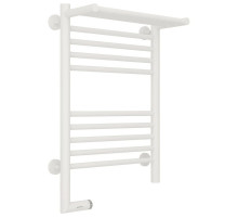Полотенцесушитель электрический 600х400 белый матовый МЭМ левый Сунержа Богема с полкой 2.0 30-5206-6040