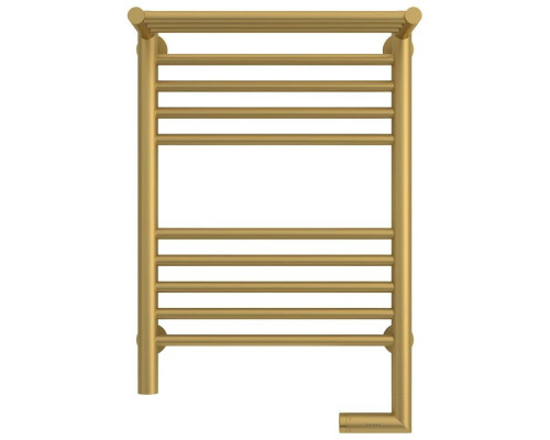 Заказать Полотенцесушитель электрический 600х400 золотой матовый МЭМ правый Сунержа Богема с полкой 2.0 032-5207-6040 в магазине сантехники Santeh-Crystal.ru