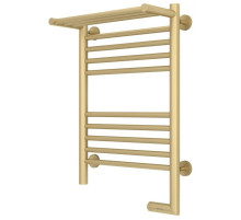 Полотенцесушитель электрический 600х400 шампань матовая МЭМ правый Сунержа Богема с полкой 2.0 022-5207-6040