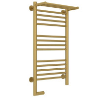 Полотенцесушитель электрический 800х400 золотой матовый МЭМ левый Сунержа Богема с полкой 2.0 032-5206-8040