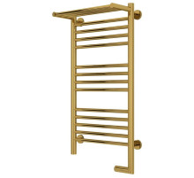 Полотенцесушитель электрический 800х400 золотой МЭМ правый Сунержа Богема с полкой 2.0 03-5207-8040