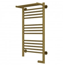 Полотенцесушитель электрический 800х400 состаренная бронза МЭМ правый Сунержа Богема с полкой 2.0 05-5207-8040