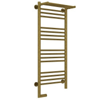 Полотенцесушитель электрический 1000х400 состаренная бронза МЭМ левый Сунержа Богема с полкой 2.0 05-5206-1040