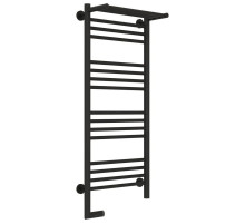 Полотенцесушитель электрический 1000х400 темный титан муар МЭМ левый Сунержа Богема с полкой 2.0 15-5206-1040