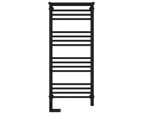 Приобрести Полотенцесушитель электрический 1000х400 черный матовый МЭМ левый Сунержа Богема с полкой 2.0 31-5206-1040 в магазине сантехники Santeh-Crystal.ru