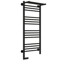 Полотенцесушитель электрический 1000х400 черный матовый МЭМ левый Сунержа Богема с полкой 2.0 31-5206-1040