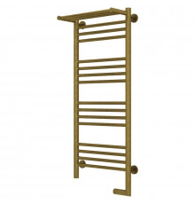 Полотенцесушитель электрический 1000х400 состаренная бронза МЭМ правый Сунержа Богема с полкой 2.0 05-5207-1040