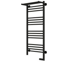 Полотенцесушитель электрический 1000х400 черный матовый МЭМ правый Сунержа Богема с полкой 2.0 31-5207-1040