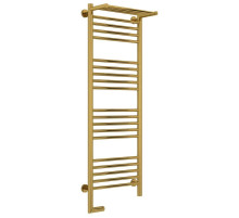 Полотенцесушитель электрический 1200х400 золотой МЭМ левый Сунержа Богема с полкой 2.0 03-5206-1240