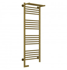 Полотенцесушитель электрический 1200х400 состаренная бронза МЭМ левый Сунержа Богема с полкой 2.0 05-5206-1240