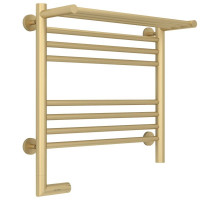 Полотенцесушитель электрический 500х500 шампань матовая МЭМ левый Сунержа Богема с полкой 2.0 022-5206-5050