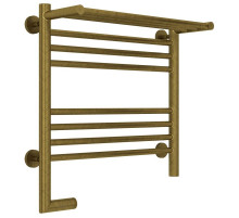 Полотенцесушитель электрический 500х500 состаренная бронза МЭМ левый Сунержа Богема с полкой 2.0 05-5206-5050