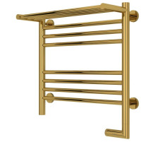 Полотенцесушитель электрический 500х500 золотой МЭМ правый Сунержа Богема с полкой 2.0 03-5207-5050