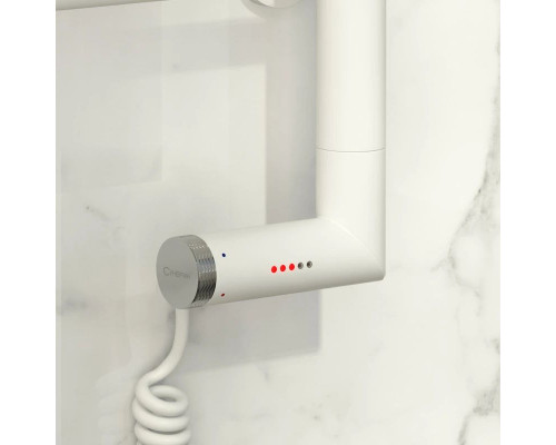 Заказать Полотенцесушитель электрический 500х500 белый матовый МЭМ правый Сунержа Богема с полкой 2.0 30-5207-5050 в магазине сантехники Santeh-Crystal.ru