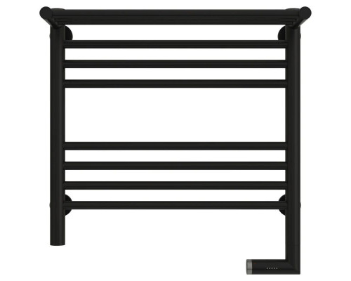Заказать Полотенцесушитель электрический 500х500 черный матовый МЭМ правый Сунержа Богема с полкой 2.0 31-5207-5050 в магазине сантехники Santeh-Crystal.ru