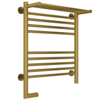 Полотенцесушитель электрический 600х500 состаренная латунь МЭМ левый Сунержа Богема с полкой 2.0 051-5206-6050