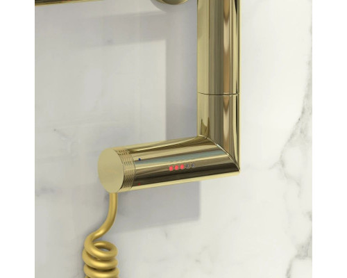 Заказать Полотенцесушитель электрический 600х500 шампань МЭМ правый Сунержа Богема с полкой 2.0 020-5207-6050 в магазине сантехники Santeh-Crystal.ru