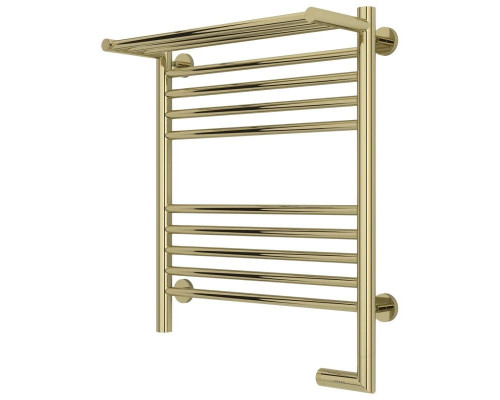 Заказать Полотенцесушитель электрический 600х500 шампань МЭМ правый Сунержа Богема с полкой 2.0 020-5207-6050 в магазине сантехники Santeh-Crystal.ru