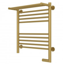 Полотенцесушитель электрический 600х500 золотой матовый МЭМ правый Сунержа Богема с полкой 2.0 032-5207-6050