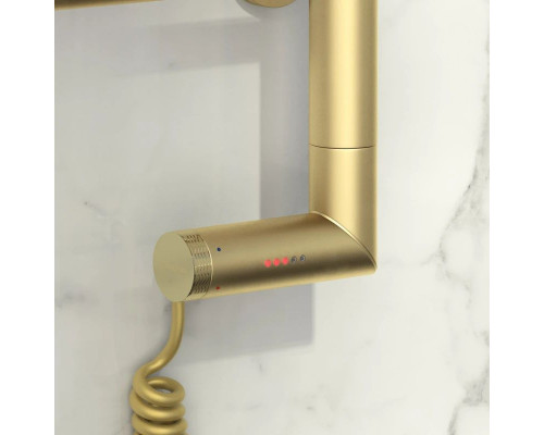 Заказать Полотенцесушитель электрический 800х500 шампань матовая МЭМ левый Сунержа Богема с полкой 2.0 022-5206-8050 в магазине сантехники Santeh-Crystal.ru