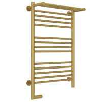 Полотенцесушитель электрический 800х500 золотой матовый МЭМ левый Сунержа Богема с полкой 2.0 032-5206-8050