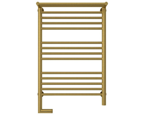 Приобрести Полотенцесушитель электрический 800х500 состаренная латунь МЭМ левый Сунержа Богема с полкой 2.0 051-5206-8050 в магазине сантехники Santeh-Crystal.ru