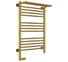 Полотенцесушитель электрический 800х500 состаренная латунь МЭМ левый Сунержа Богема с полкой 2.0 051-5206-8050