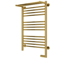 Полотенцесушитель электрический 800х500 золотой МЭМ правый Сунержа Богема с полкой 2.0 03-5207-8050