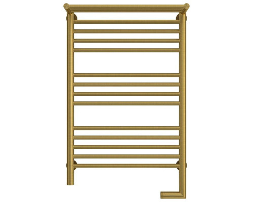 Приобрести Полотенцесушитель электрический 800х500 состаренная латунь МЭМ правый Сунержа Богема с полкой 2.0 051-5207-8050 в магазине сантехники Santeh-Crystal.ru