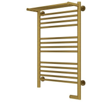 Полотенцесушитель электрический 800х500 состаренная латунь МЭМ правый Сунержа Богема с полкой 2.0 051-5207-8050