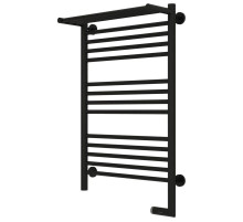 Полотенцесушитель электрический 800х500 черный матовый МЭМ правый Сунержа Богема с полкой 2.0 31-5207-8050