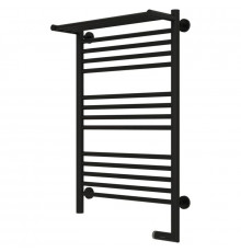 Полотенцесушитель электрический 800х500 черный матовый МЭМ правый Сунержа Богема с полкой 2.0 31-5207-8050