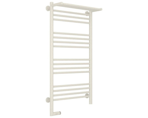 Купить Полотенцесушитель электрический 1000х500 античное белое золото МЭМ левый Сунержа Богема с полкой 2.0 10-5206-1050 в магазине сантехники Santeh-Crystal.ru