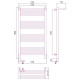 Купить Полотенцесушитель электрический 1000х500 белый глянец МЭМ левый Сунержа Богема с полкой 2.0 12-5206-1050 в магазине сантехники Santeh-Crystal.ru