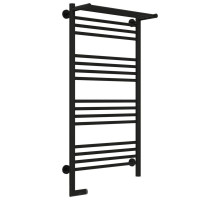 Полотенцесушитель электрический 1000х500 черный матовый МЭМ левый Сунержа Богема с полкой 2.0 31-5206-1050