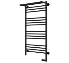 Полотенцесушитель электрический 1000х500 черный матовый МЭМ правый Сунержа Богема с полкой 2.0 31-5207-1050