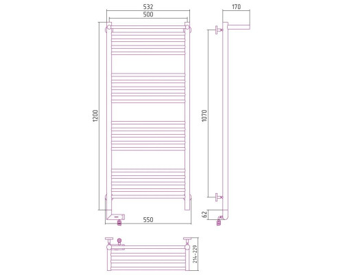 Заказать Полотенцесушитель электрический 1200х500 белый глянец МЭМ правый Сунержа Богема с полкой 2.0 12-5207-1250 в магазине сантехники Santeh-Crystal.ru
